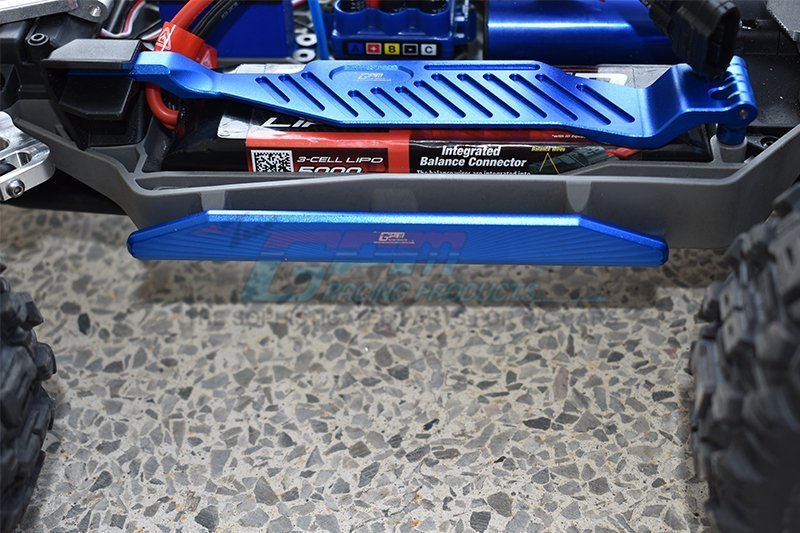 6Pieces Set New Gpm Traxxas Maxx Aluminum Chassis Nerf Bars Blue TXMS014-B
