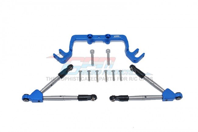 thumbnail image 2 of GPM Aluminum Front Tie Rods With Stabilizer For Traxxas Slash 4x4 Low-CG - 11pc Green Upgrade Set 2 of 14