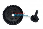 TRAXXAS MAXX MONSTER TRUCK High Carbon Steel Differential Bevel Gear 43T & Pinion Gear 10T - 2pc set (helical Gears) - GPM TXMS1337TS