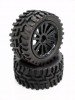 TRAXXAS 1:16 Mini E-REVO Front/Rear Rubber Radial Tire With Insert (40g) (Offroad Dirt Hawg Pattern) + Chrome Plastic Front/Rear Flat Vacuum Rims (6 Poles) - 1pr - GPM PERV0611F/R/887 TRAXXAS 1:16 Mini E-REVO Front/Rear Rubber Radial Tire With Insert (40g) (Offroad Dirt Hawg Pattern) + Chrome Plastic Front/Rear Flat Vacuum Rims (6 Poles) - 1pr - GPM PERV0611F/R/887