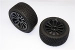 TRAXXAS 1/16 Mini E-REVO Front/Rear Rubber Radial Tire With Insert (40g) (Onroad Arrow Pattern) + Plastic Front/Rear Flat Vacuum Rims (6 Poles) - 1pr GPM Optional - GPM PERV611FR897 TRAXXAS 1/16 Mini E-REVO Front/Rear Rubber Radial Tire With Insert (40g) (Onroad Arrow Pattern) + Plastic Front/Rear Flat Vacuum Rims (6 Poles) - 1pr GPM Optional - GPM PERV611FR897