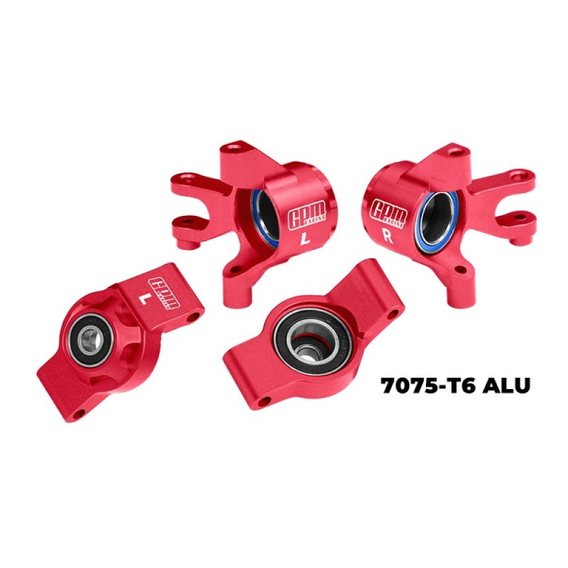 Blocchi Sterzo Anteriori GPM In Lega 7075 Per Traxxas Mini Maxx 1/10 – Aggiornamento Cuscinetti