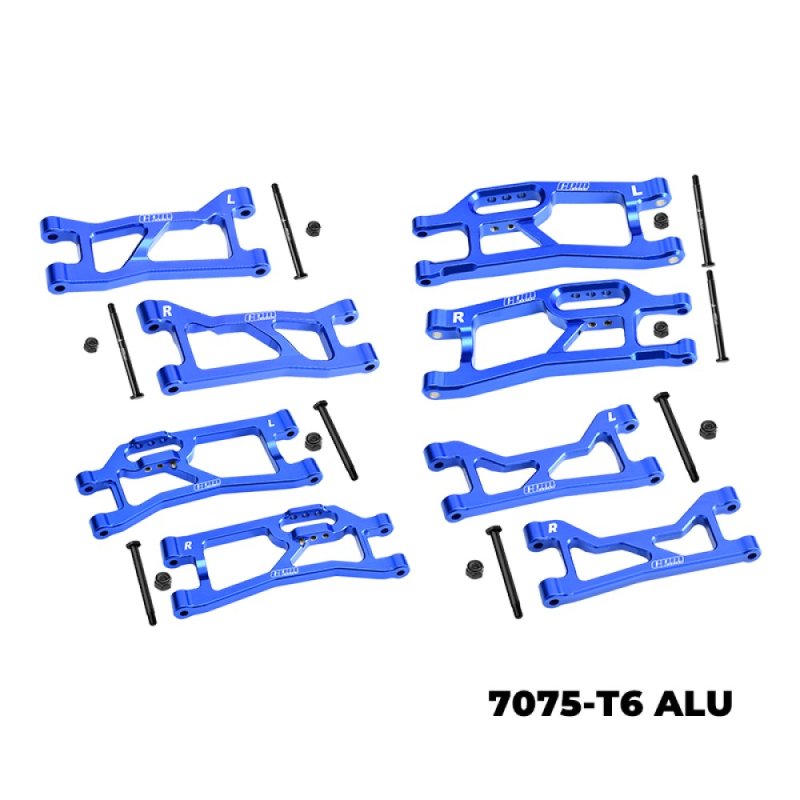 TRAXXAS MINI XRT VXL 3S 7075 Alloy Front + Rear (Upper & Lower) Suspension Arms - GPM XRTM4567