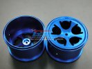 TRAXXAS 1/10 Revo Alloy Front/Rear Rims (6 Flowers) - 1pr - GPM TRV10025 TRAXXAS 1/10 Revo Alloy Front/Rear Rims (6 Flowers) - 1pr - GPM TRV10025