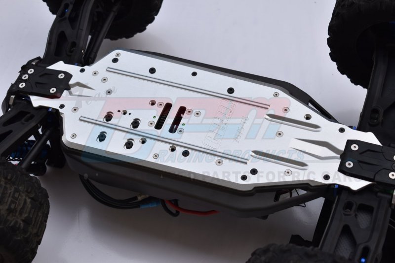 Gmade Support Batterie Aluminium Pour Crawler R1 Rock Buggy - Pièce Upgrade GM0126-GS - Gris Argenté