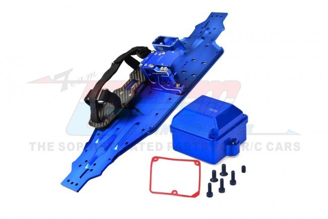 TRAXXAS SLEDGE MONSTER TRUCK Aluminum 7075-t6 Chassis Plate With Servo Mount+Battery Compartment+Motor Base - GPM SLE1612638C