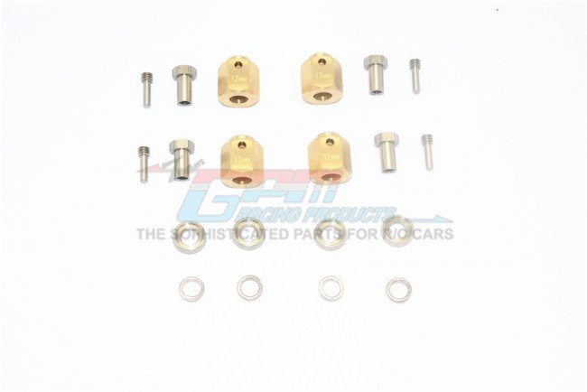 TRAXXAS MAXX MONSTER TRUCK Brass Wheel Hex Adapters 12mm - 20pc set - GPM TRX4010X/12M