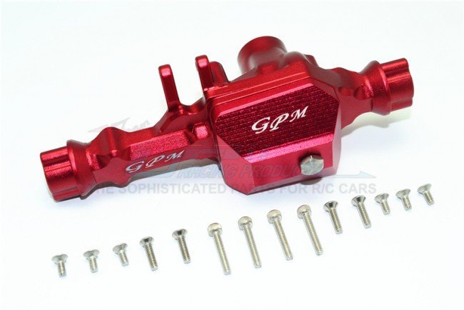 GPM Racing Aluminum Axle Mount Set For Traxxas TRX-4 Defender - Front/Rear Suspension Link Upgrade Parts (4pc, Red)