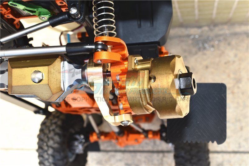 Heavy Brass C-Hubs For TRX4 RC Crawler - Upgrade Parts To Replace Plastic, 1/10 Scale Model Car
