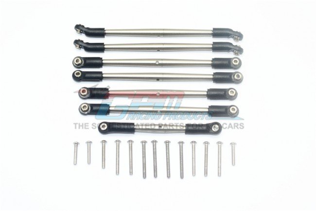 TRAXXAS TRX4 FORD BRONCO Stainless Steel Adjustable Upper & Lower Suspension Links - 20pc set - GPM STRX4160F