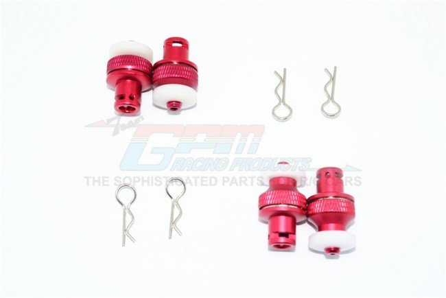 GPM Aluminum Front & Rear Magnetic Body Mount Set For Traxxas 4-Tec 2.0 (1 Pair)