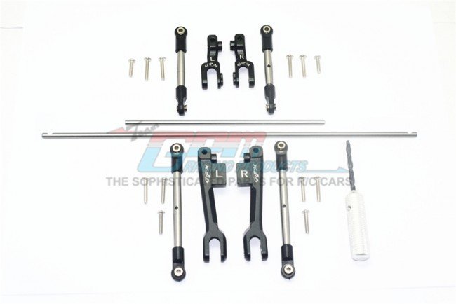 #85076-4 Traxxas Unlimited Desert Racer 4X4 23Pc Set Blue Upgrade Parts Spring Steel Front Rear Sway Bar & Aluminum Sway Bar Arm & Stainless Steel Linkage