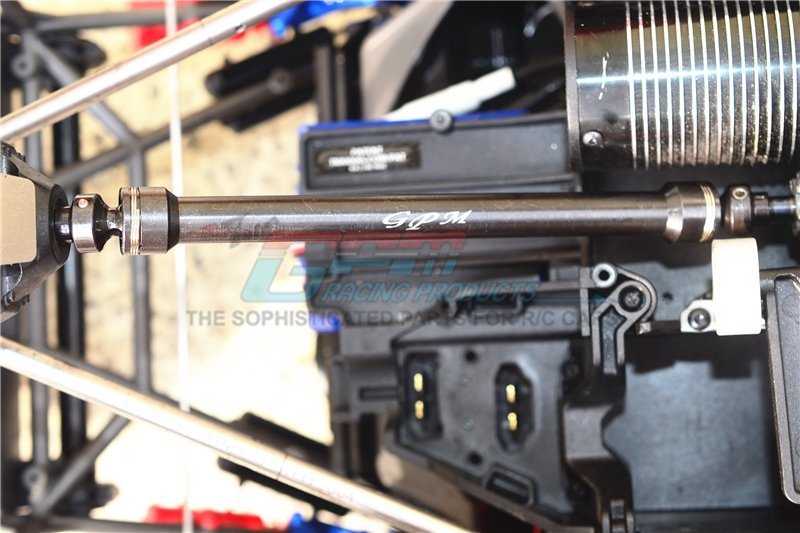 Alloy Rear Center Drive Shaft For Traxxas 1/7 Unlimited Desert Racer - Upgrade Part (Orange)