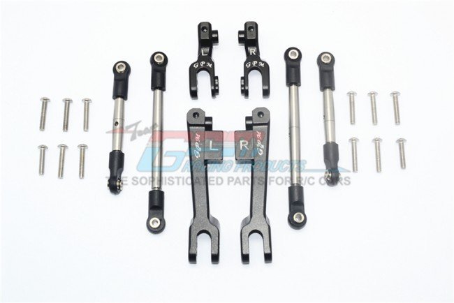 thumbnail image 2 of GPM Aluminum Spare Tire Lock For Traxxas Desert Racer 4X4 - 2-Piece Black Upgrade Set 2 of 9