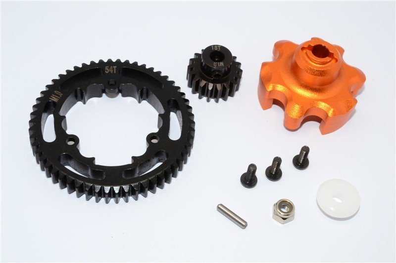 TRAXXAS X-Maxx Aluminium Adapter with Hardened 54T Spur and 18T
