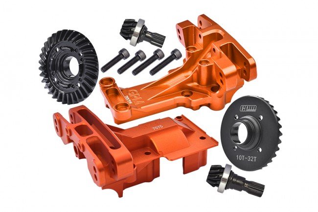 GPM XRT12131032 Precision Aluminium Upper Bulkheads and Diff Gear Set