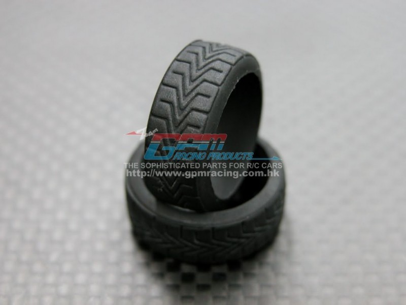 HPI X Mods Option Tires Rubber Front Radial Tires Shape-c (8 Degree ) For XM & XME GPM Ridgeless Rims - GPM XM891F08GG