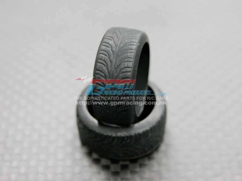 HPI X Mods Option Tires Rubber Front Radial Tires Shape-d (8 Degree ) For XM & XME GPM Ridgeless Rims - GPM XM892F08GG